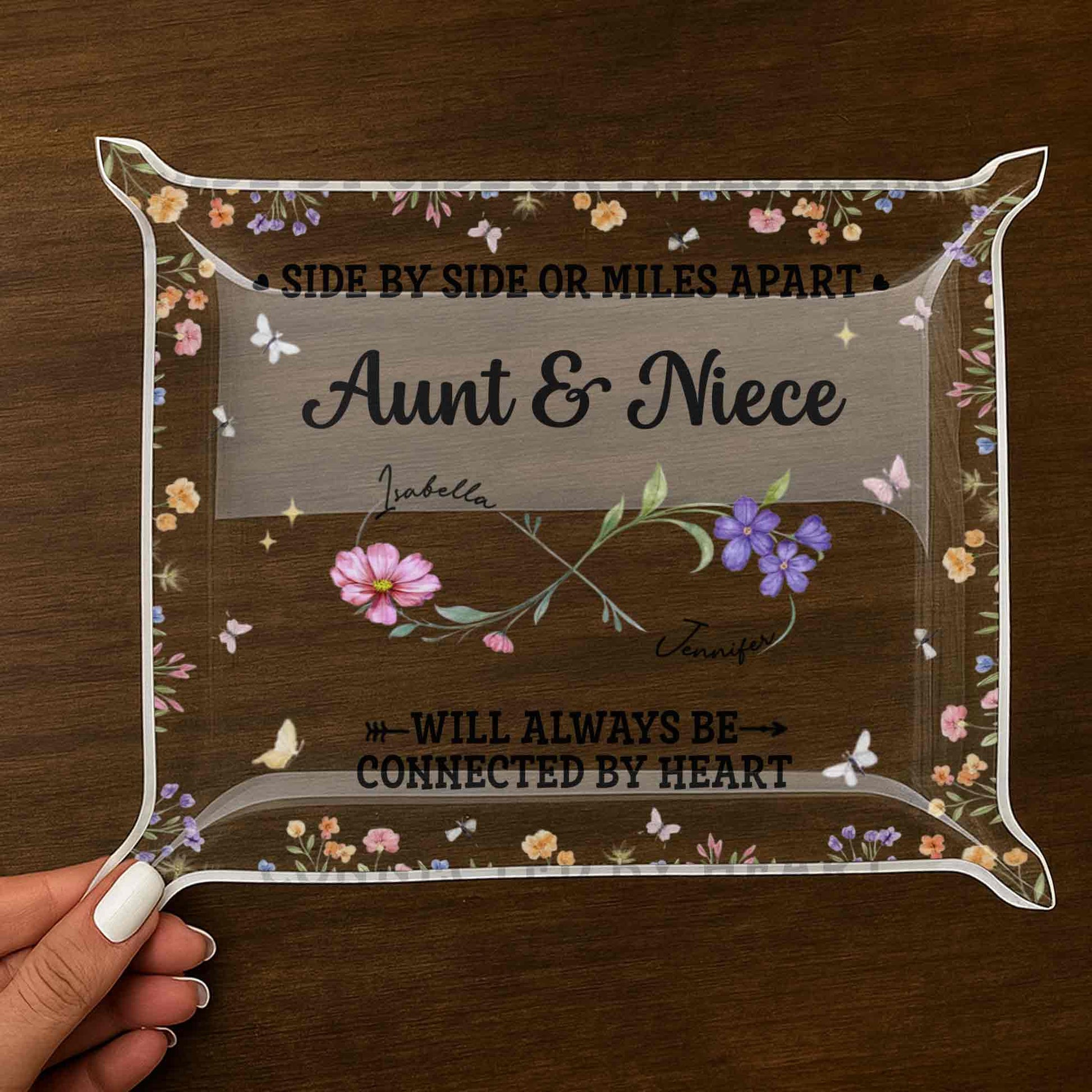 Aunt & Niece Always Connected By Heart With Flowers