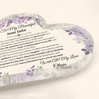 To My Beautiful Aunt, Celebrating Lasting Moments