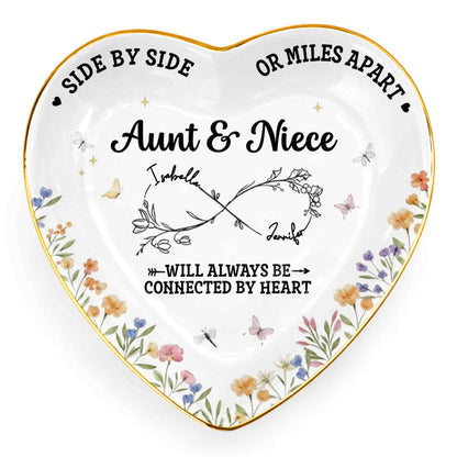 Side By Side Or Miles Apart Aunt Niece Flowers Infinity Symbol