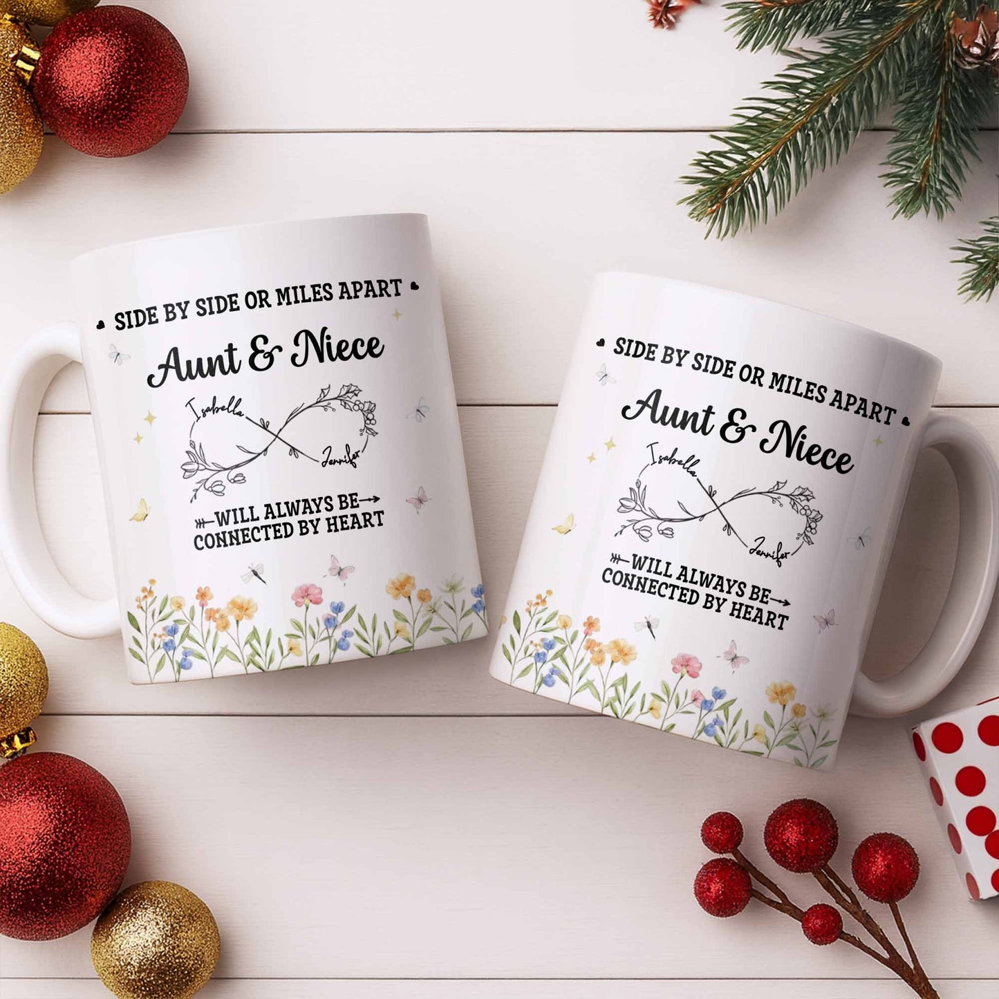 Aunt & Niece Always Connected by Heart With Flowers