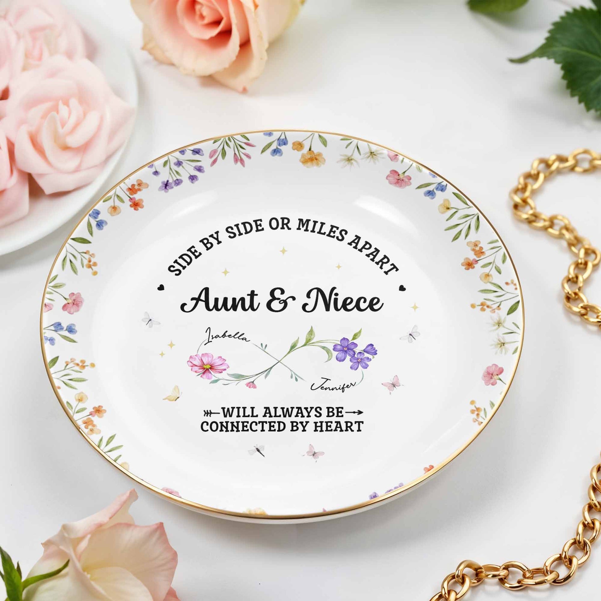 Side By Side Or Miles Apart, Aunt & Niece, Flowers