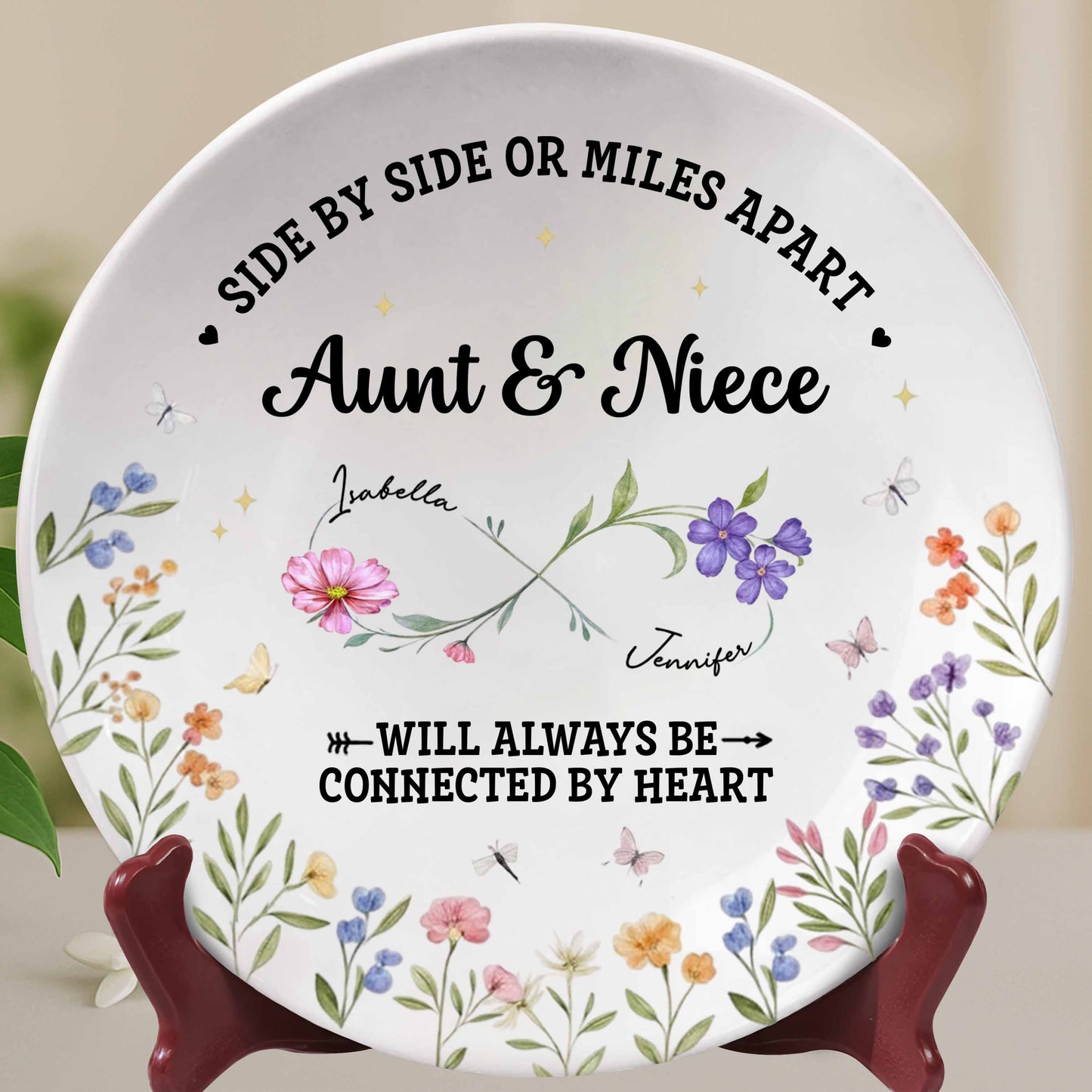 Side By Side Or Miles Apart, Aunt & Niece Connected By Heart