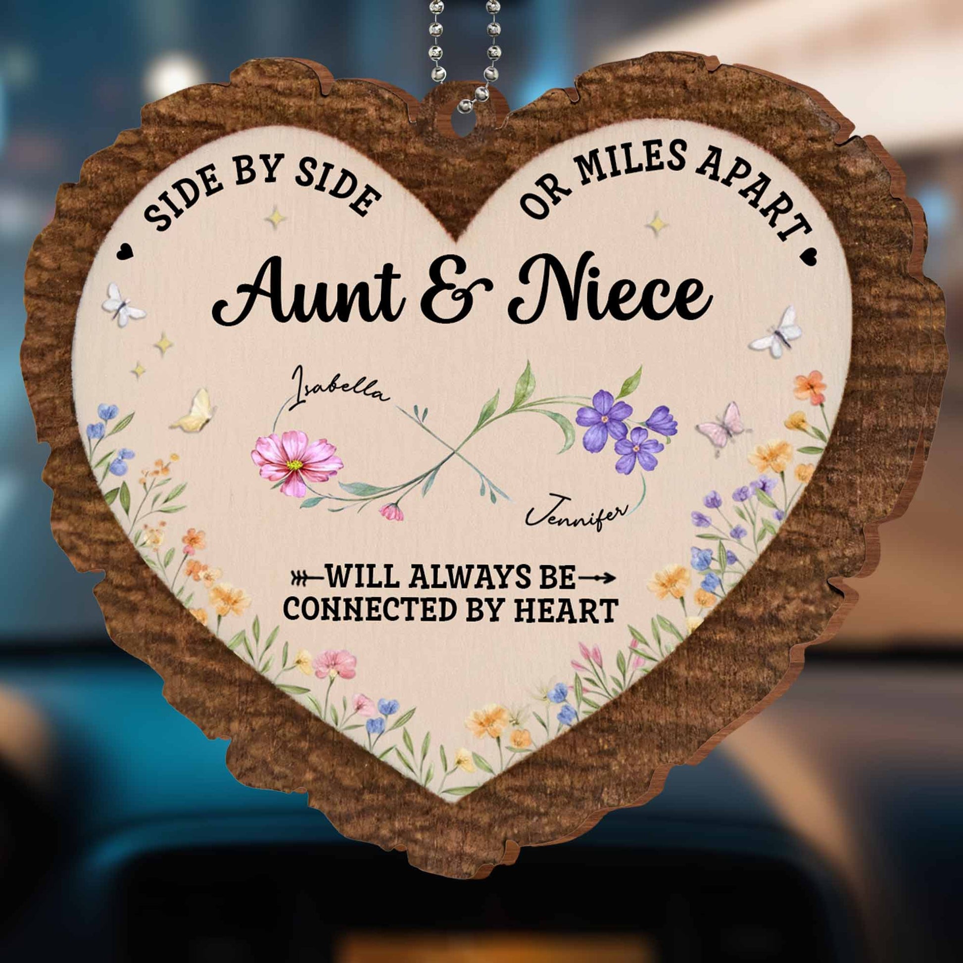 Side By Side Or Miles Apart Aunt & Niece Connected By Heart