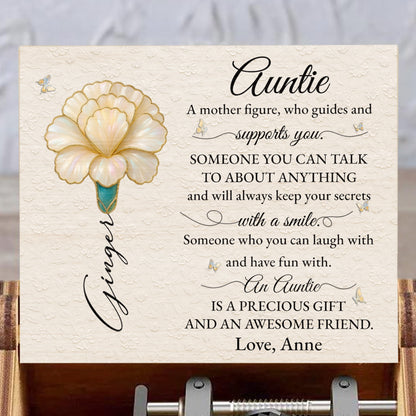 Auntie A Mother Figure With Flower And Butterflies