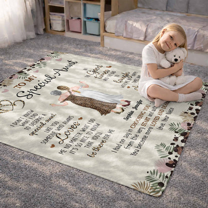 To My Special Aunt, Hearts And Flowers