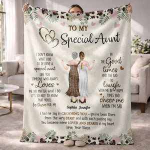 To My Special Aunt, Hearts And Flowers