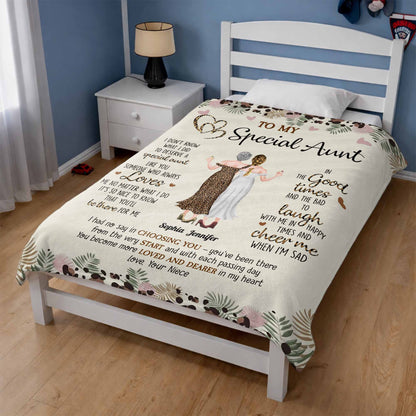 To My Special Aunt, Hearts And Flowers