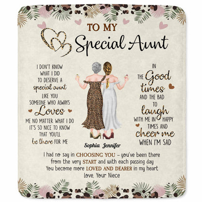 To My Special Aunt, Hearts And Flowers