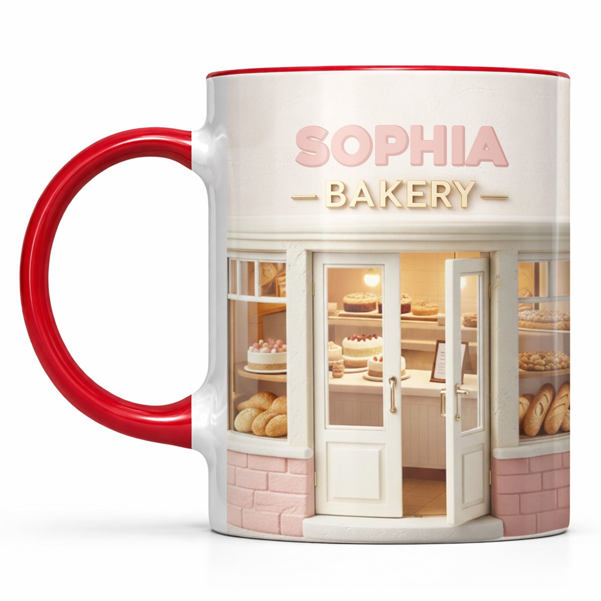 Bakery Shop With Custom Name And Pastries
