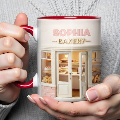 Bakery Shop With Custom Name And Pastries
