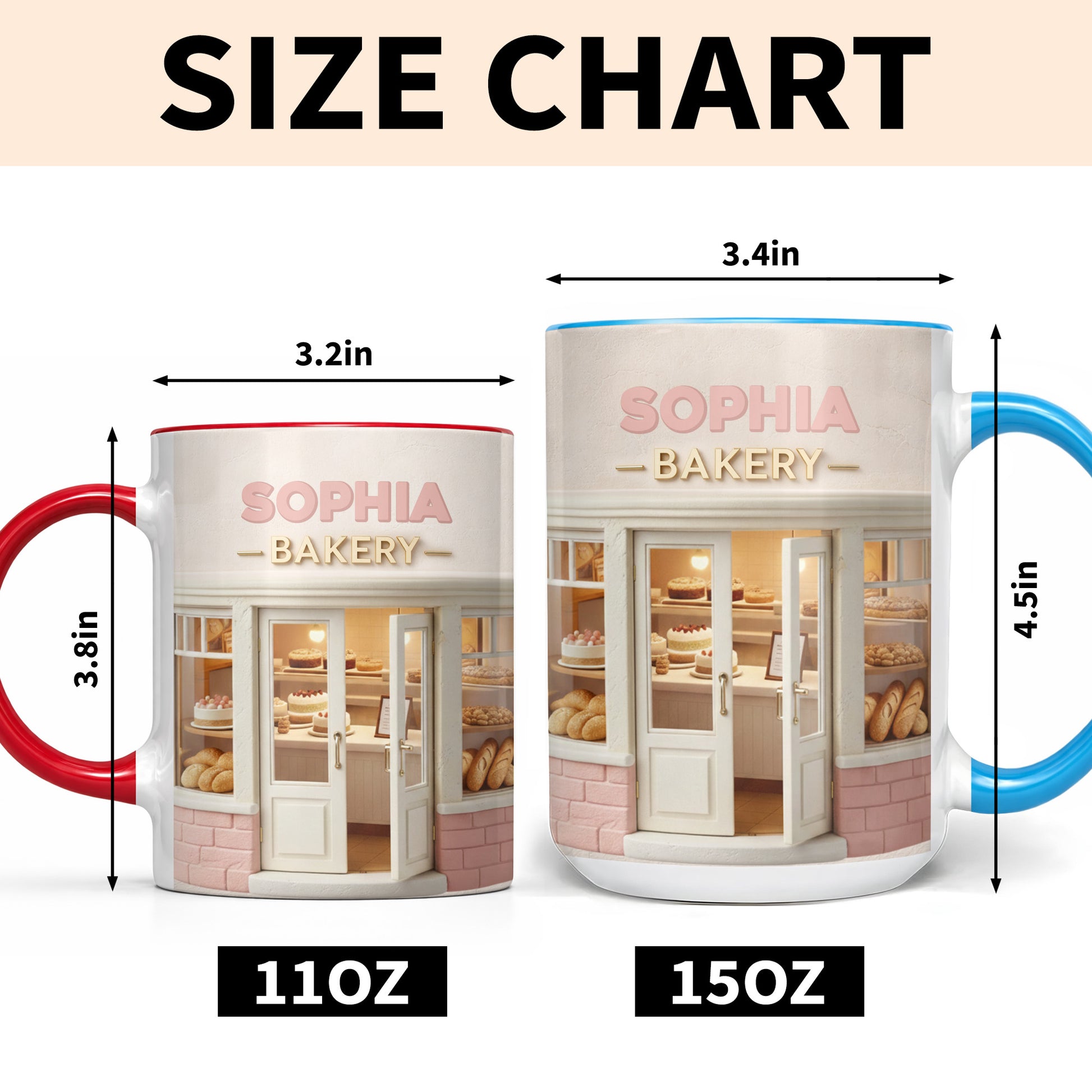 Bakery Shop With Custom Name And Pastries