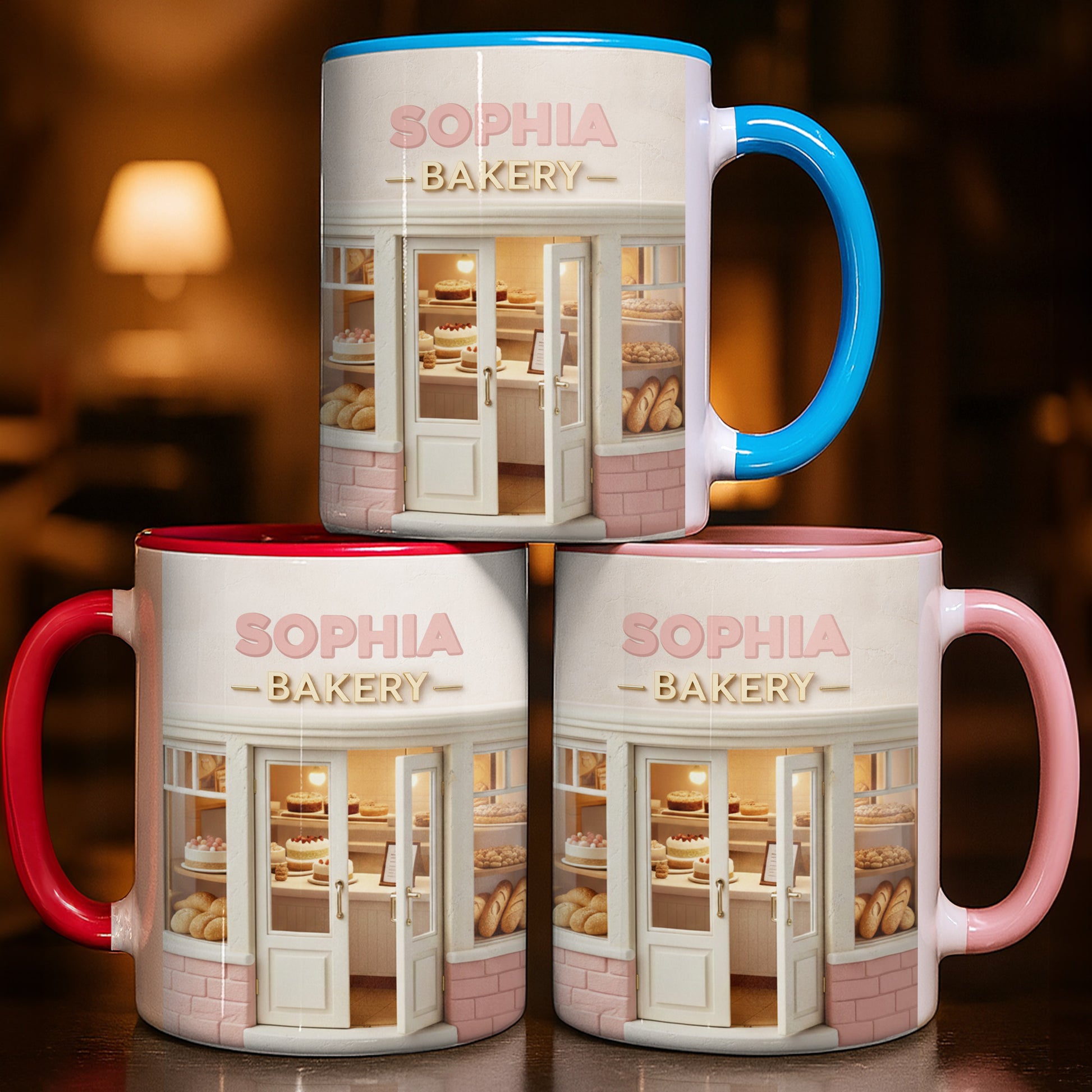 Bakery Shop With Custom Name And Pastries