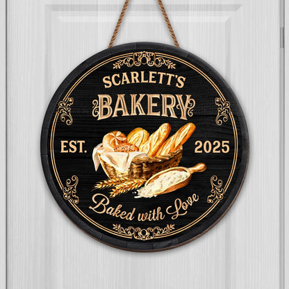 Bakery Baked With Love Bread Basket Flour Scoop