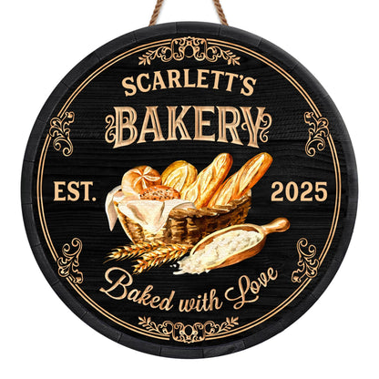 Bakery Baked With Love Bread Basket Flour Scoop