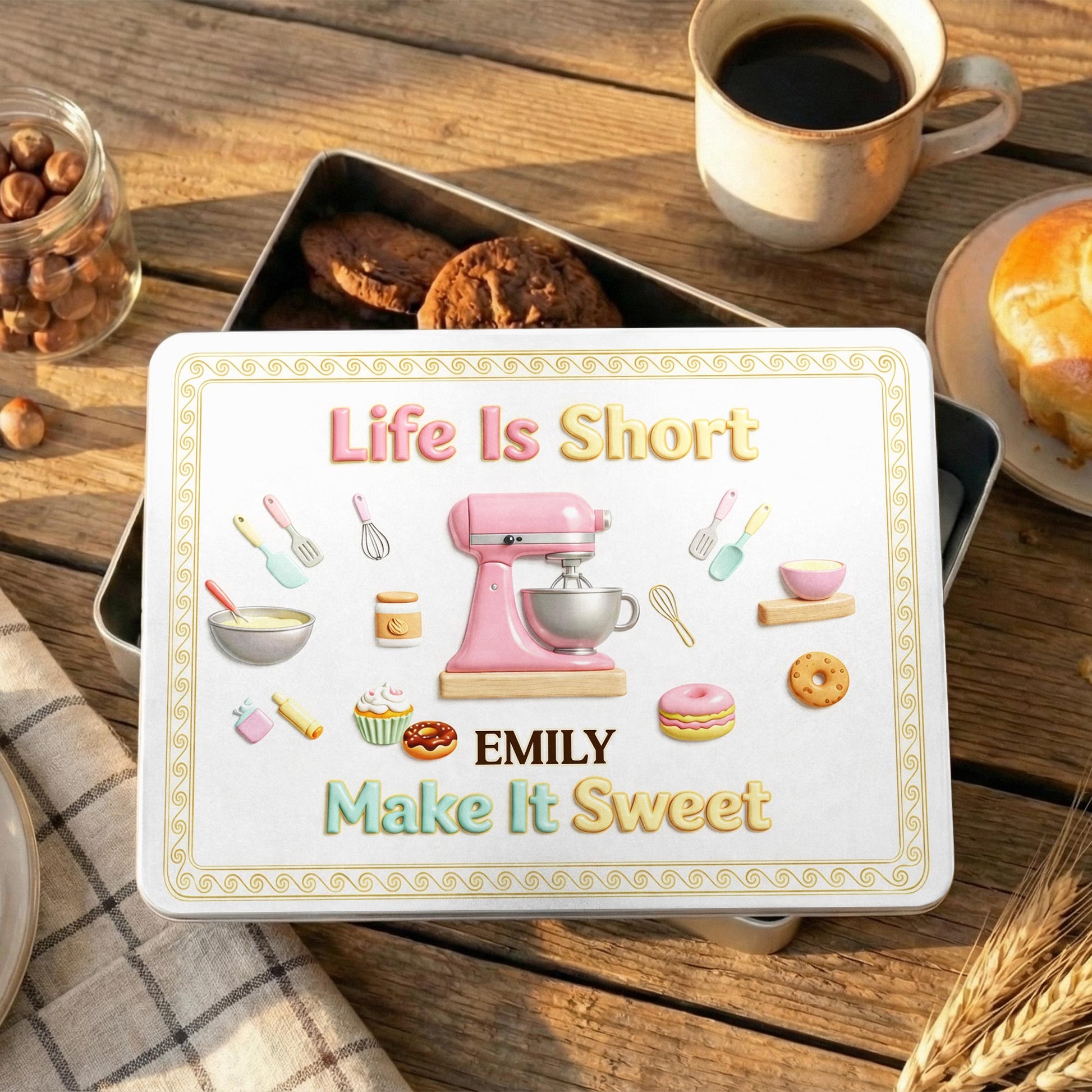 Life Is Short Make It Sweet Baker Stand Mixer And Kitchen Utensils