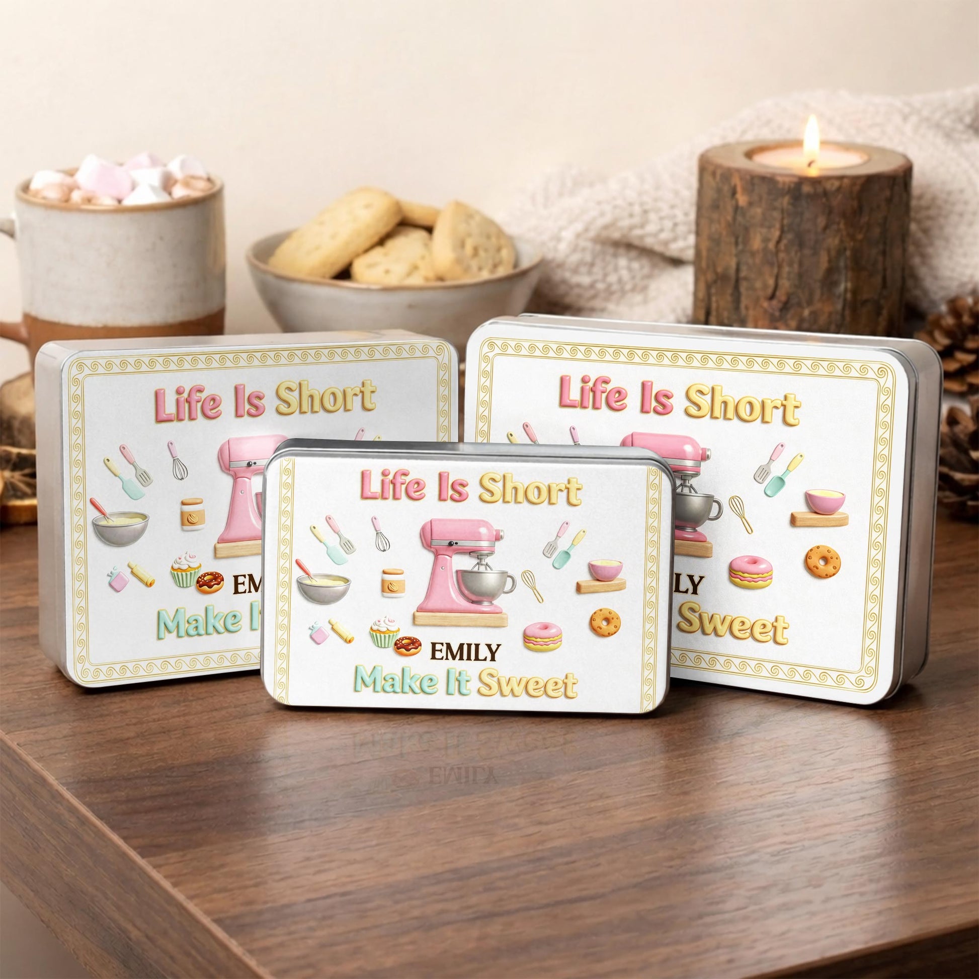 Life Is Short Make It Sweet Baker Stand Mixer And Kitchen Utensils