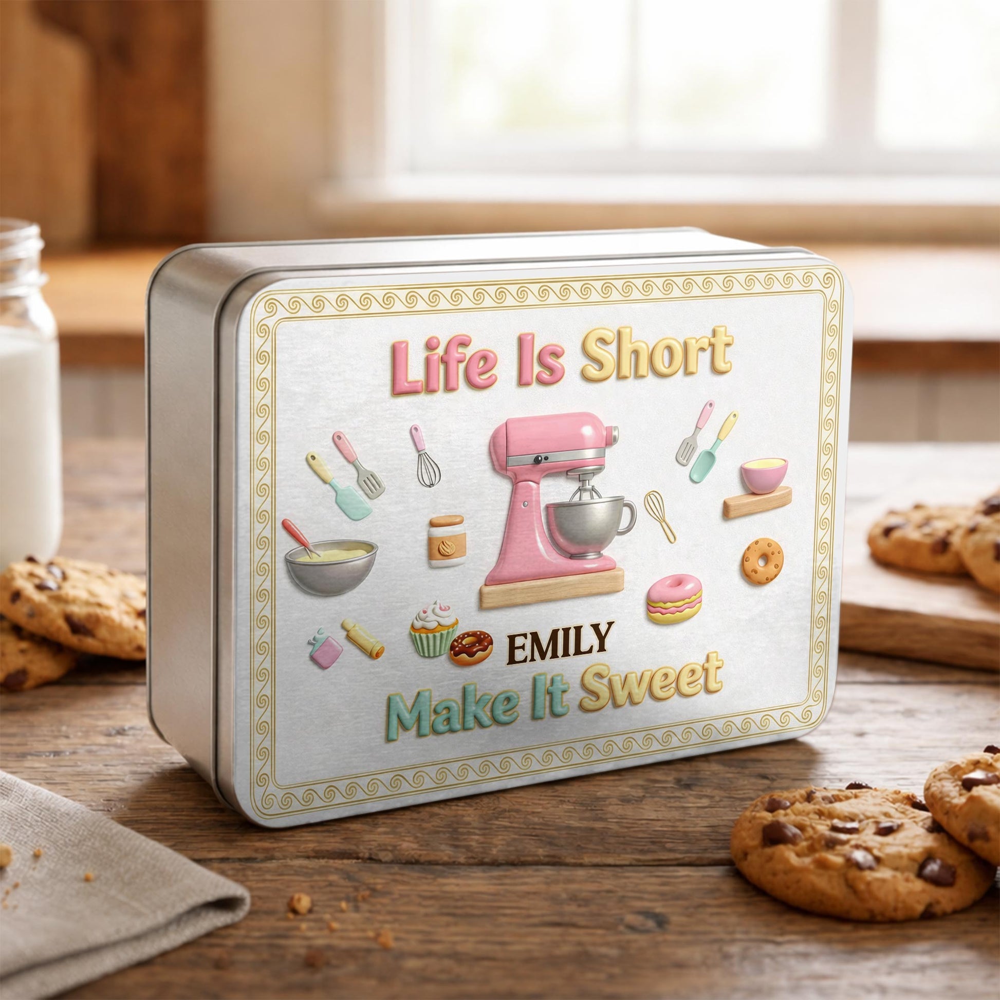 Life Is Short Make It Sweet Baker Stand Mixer And Kitchen Utensils