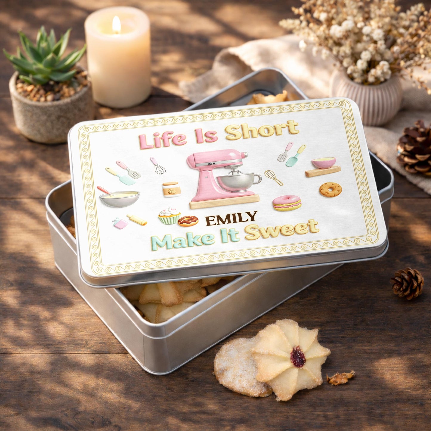 Life Is Short Make It Sweet Baker Stand Mixer And Kitchen Utensils