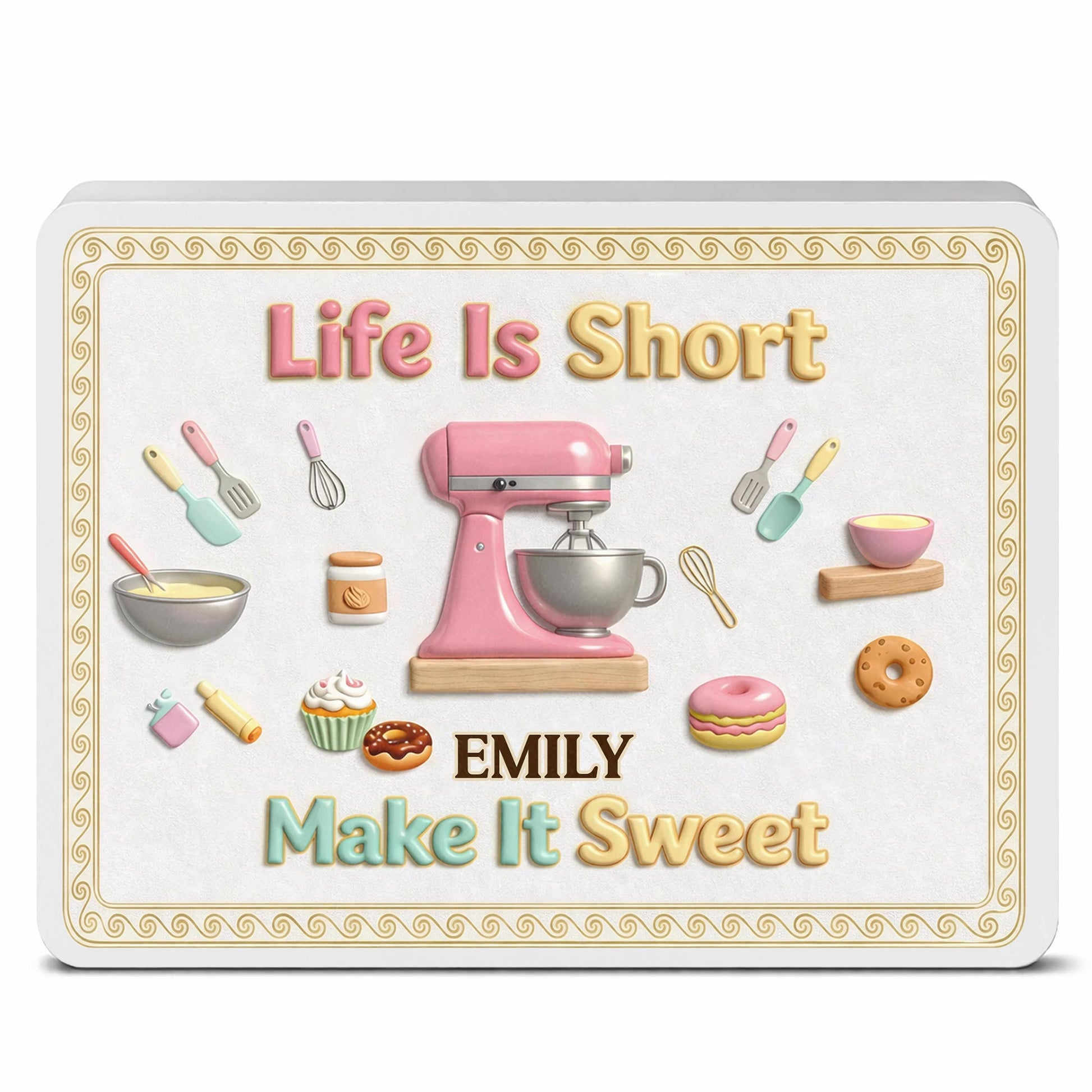 Life Is Short Make It Sweet Baker Stand Mixer And Kitchen Utensils