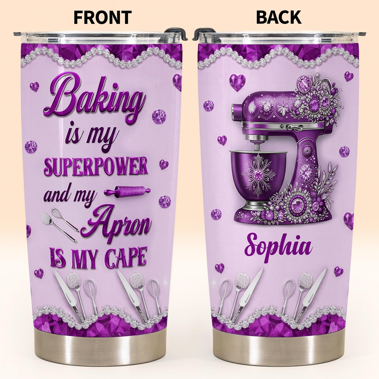 Baking Is My Superpower Purple Stand Mixer And Baking Tools