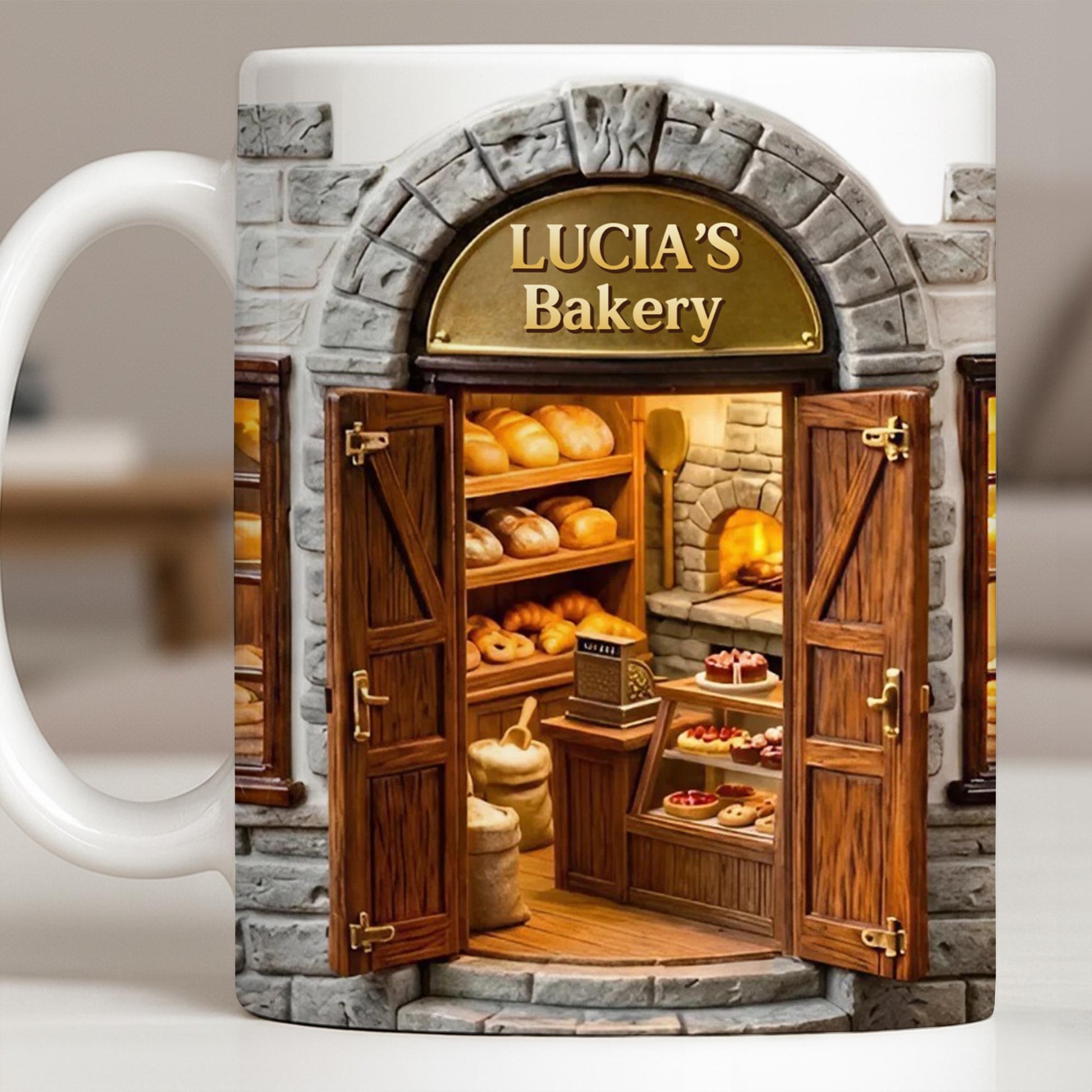 My Bakery Personalized Shop Front With Bread And Pastries