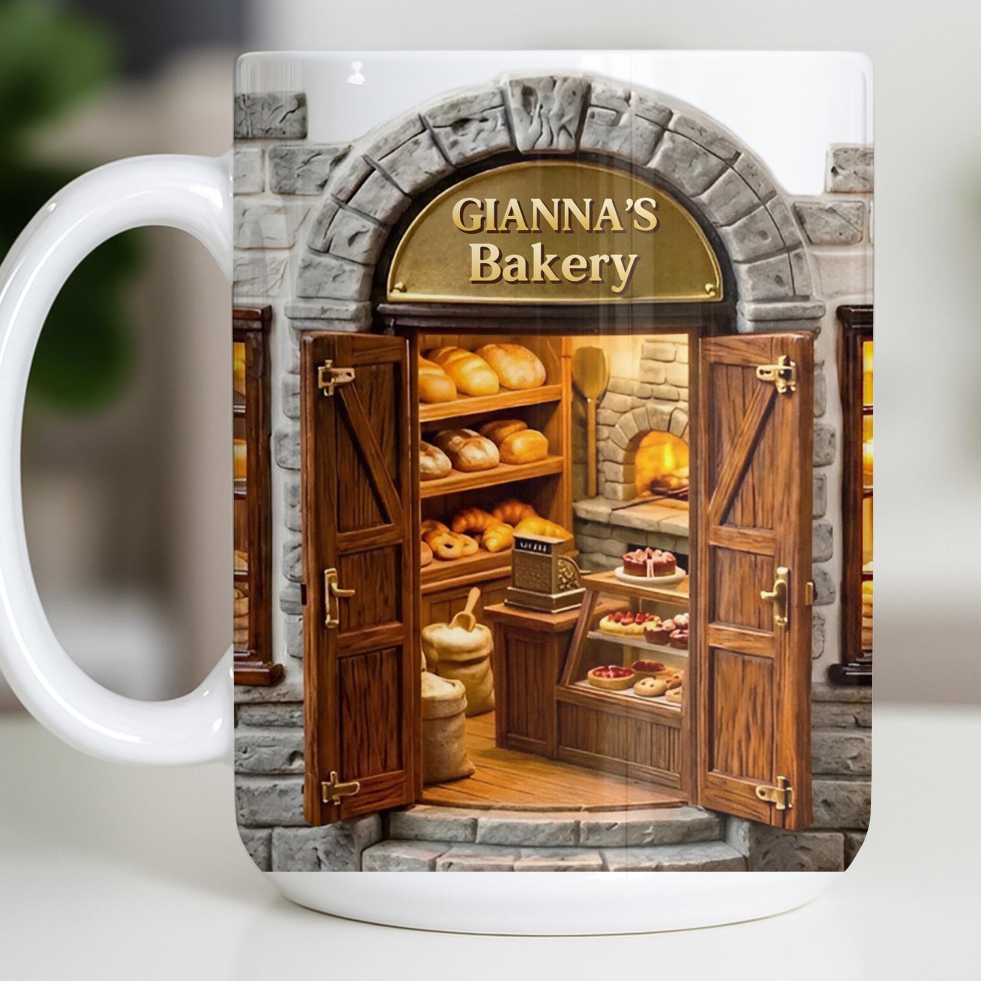 My Bakery Personalized Shop Front With Bread And Pastries