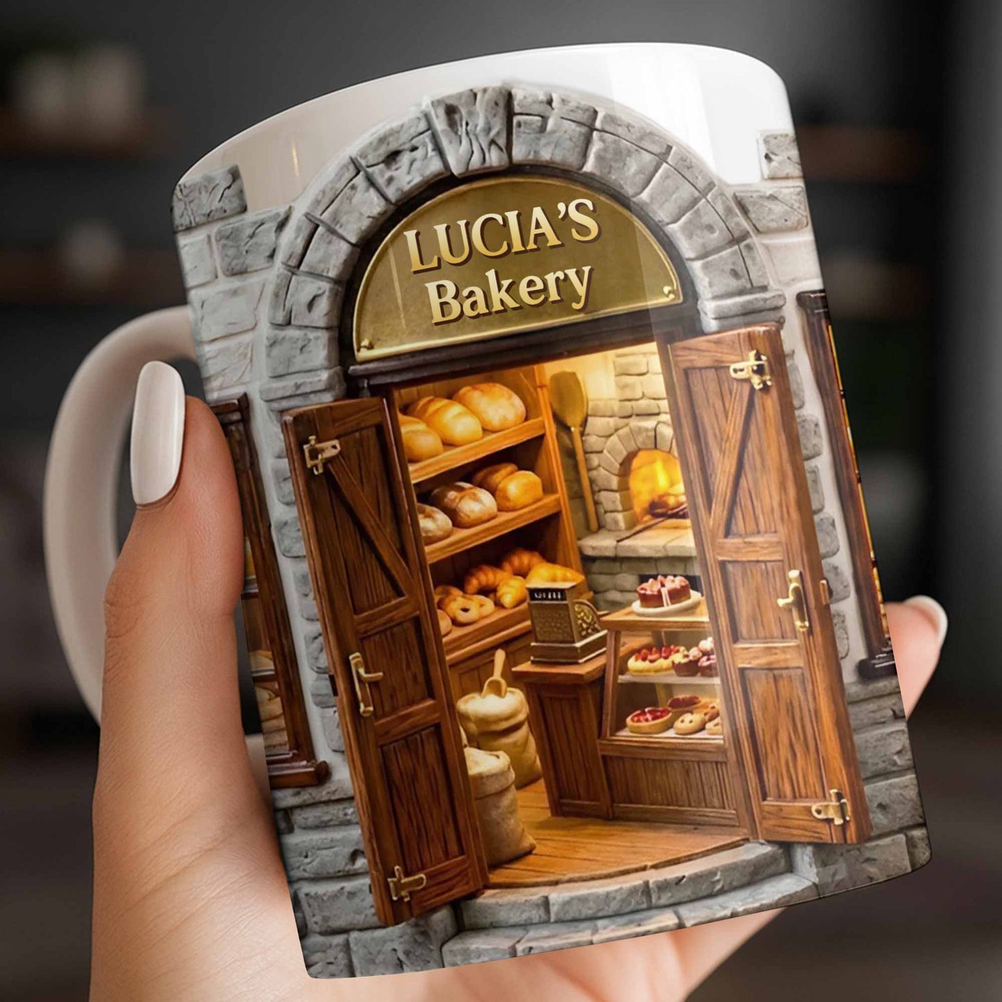 My Bakery Personalized Shop Front With Bread And Pastries