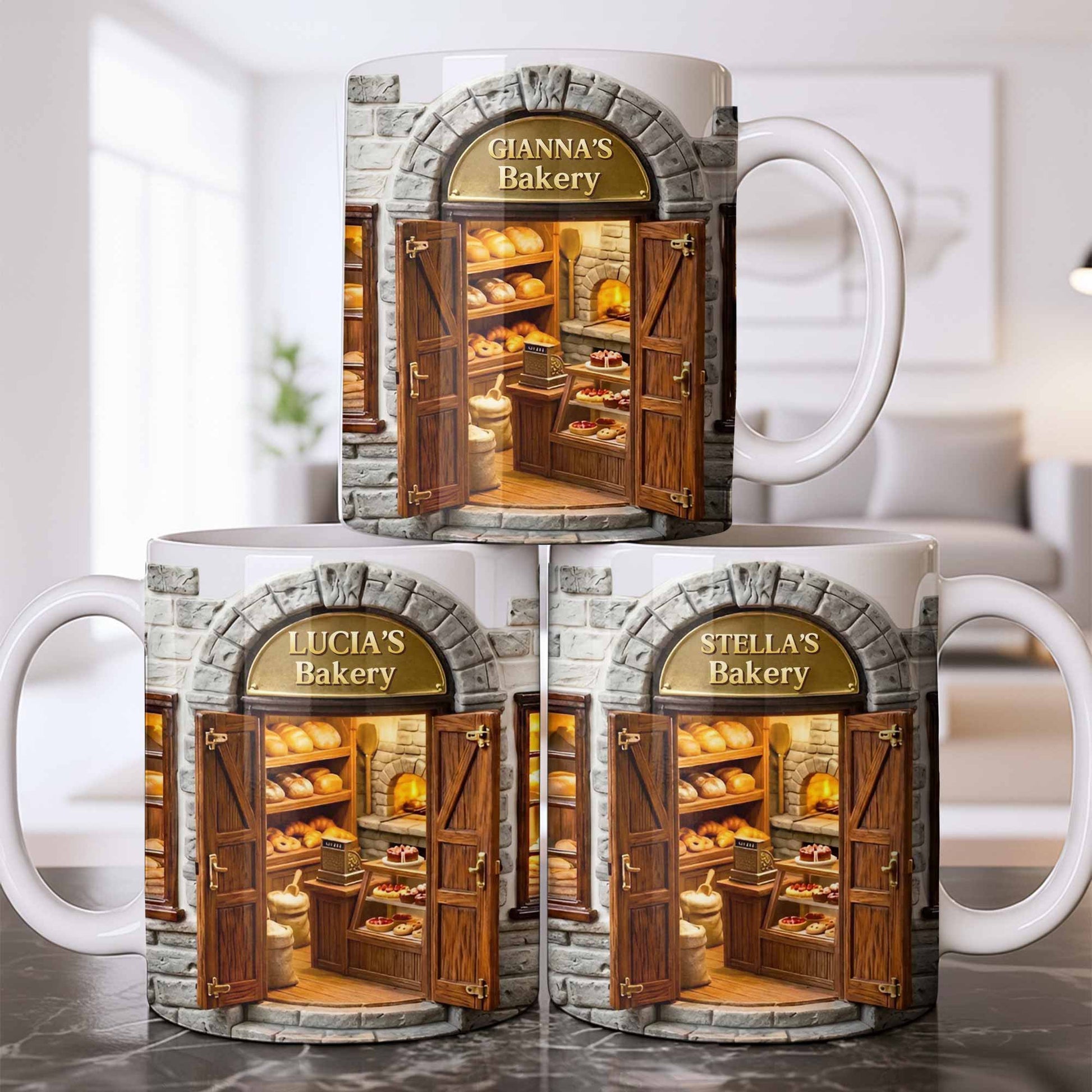 My Bakery Personalized Shop Front With Bread And Pastries