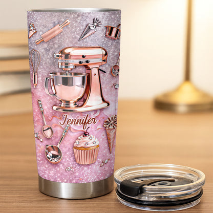 Baking Is My Therapy Kitchen Rose Gold Stand Mixer And Cupcake