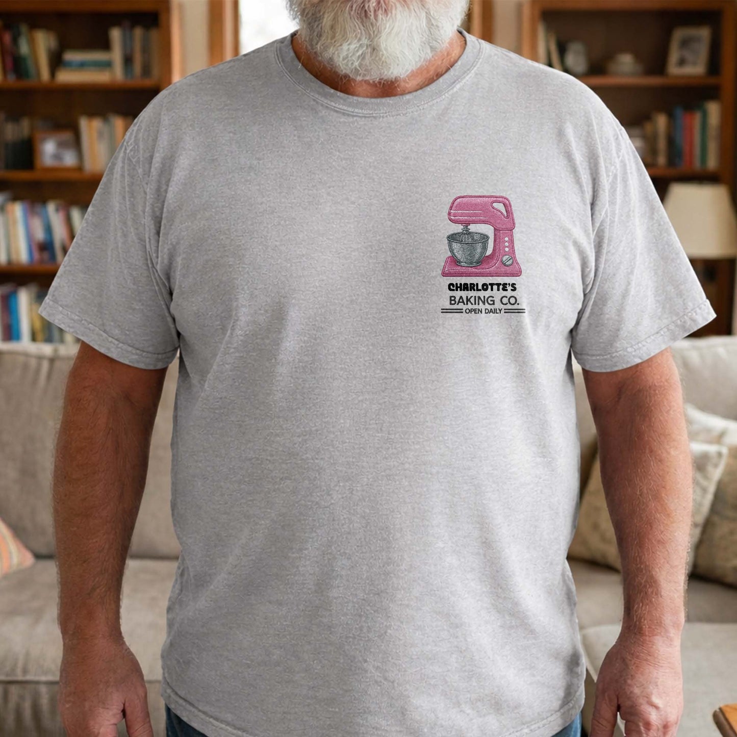Baking Co. Open Daily Custom Stand Mixer Graphic - Personalized Custom Unisex T-shirt, Hoodie - BAKE043_WBAS
