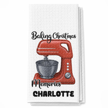 Baking Christmas Memories Personalized Dough Mixer Kitchen Decor - Personalized Kitchen Towel - BAKE057_TOWL