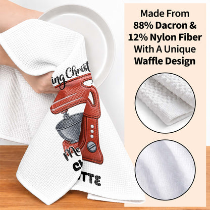 Baking Christmas Memories Personalized Dough Mixer Kitchen Decor - Personalized Kitchen Towel - BAKE057_TOWL