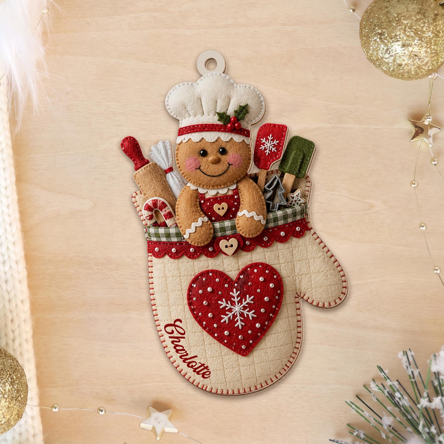 Brave Firefighter Spirit Christmas Tree With Fire Truck And Helmets - Personalized Custom Wood Ornament, Custom Shaped - BAKE067_WDO