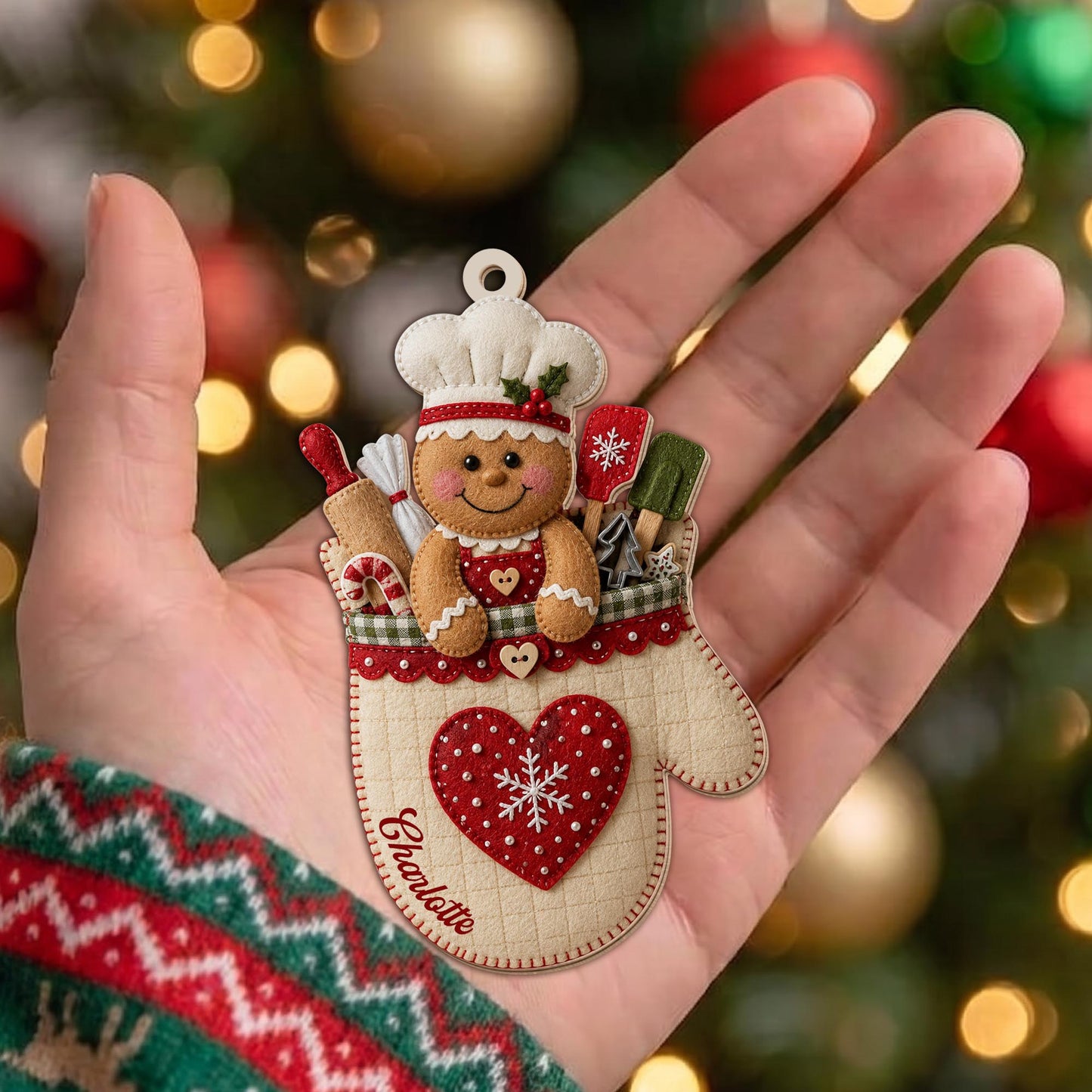 Brave Firefighter Spirit Christmas Tree With Fire Truck And Helmets - Personalized Custom Wood Ornament, Custom Shaped - BAKE067_WDO