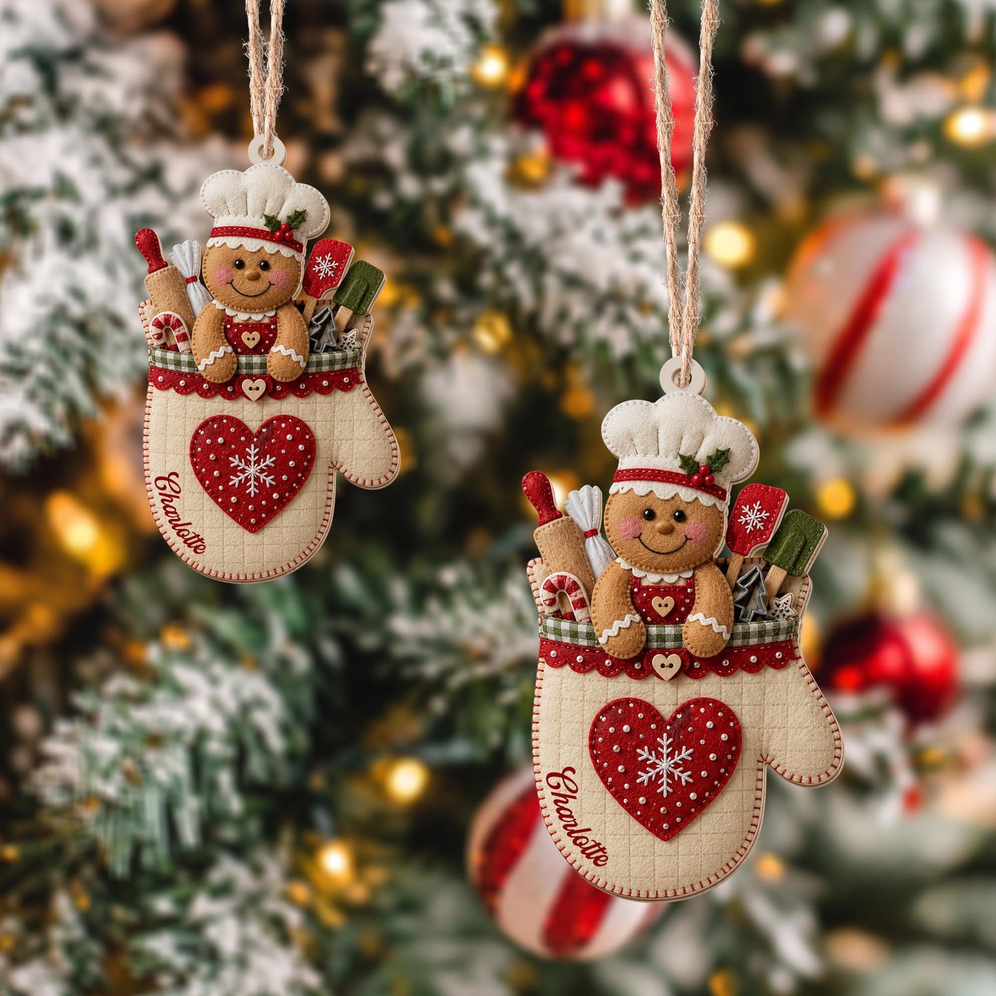 Brave Firefighter Spirit Christmas Tree With Fire Truck And Helmets - Personalized Custom Wood Ornament, Custom Shaped - BAKE067_WDO