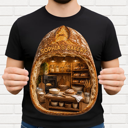 My Bakery Sourdough Bread Personalized Kitchen Wood Sign Decor - Personalized Custom Shaped Wood Sign - BAKE086_WSIGN