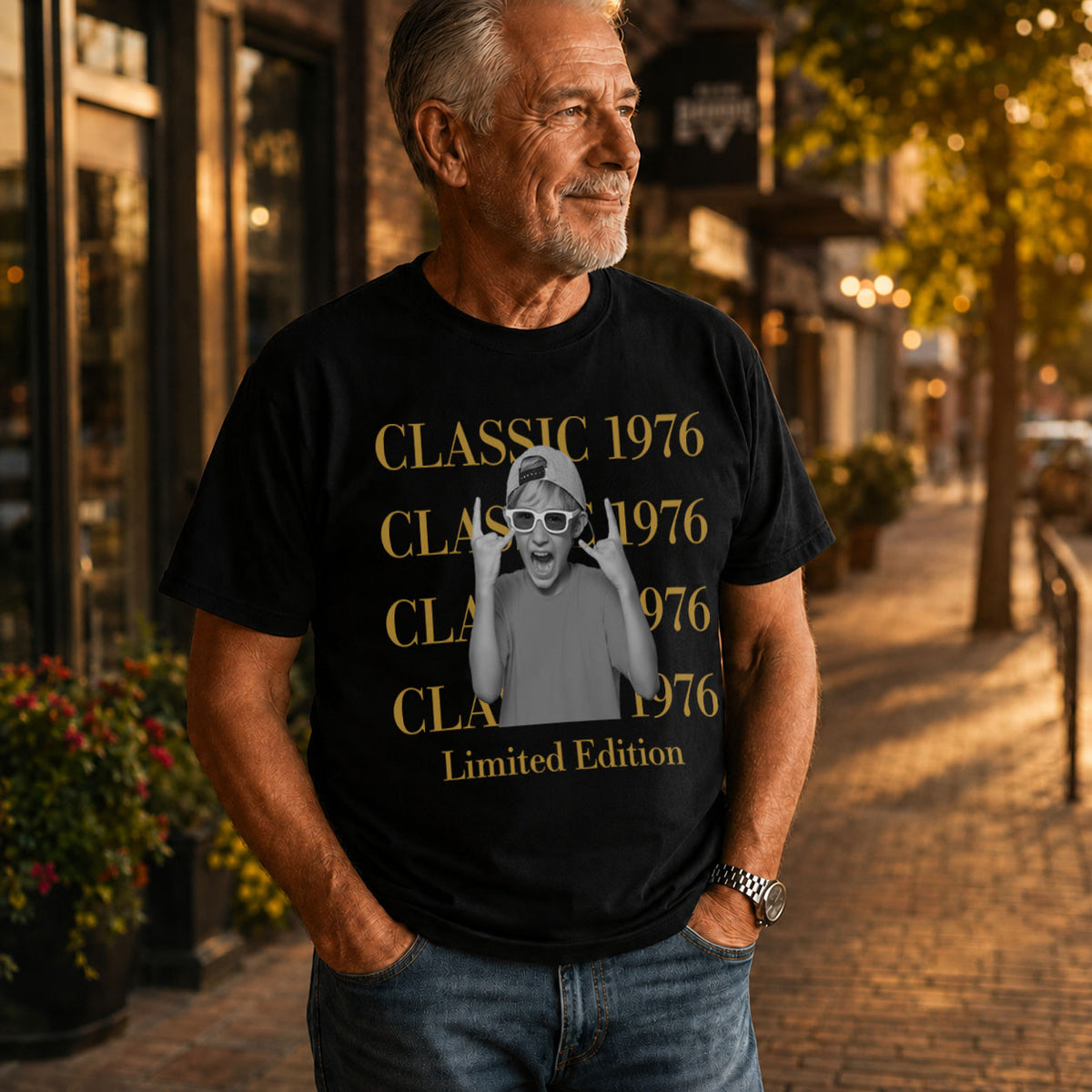 Classic Limited Edition Custom Photo Vintage Style - Personalized Custom Unisex T-shirt, Hoodie - BDAY055_BBAS