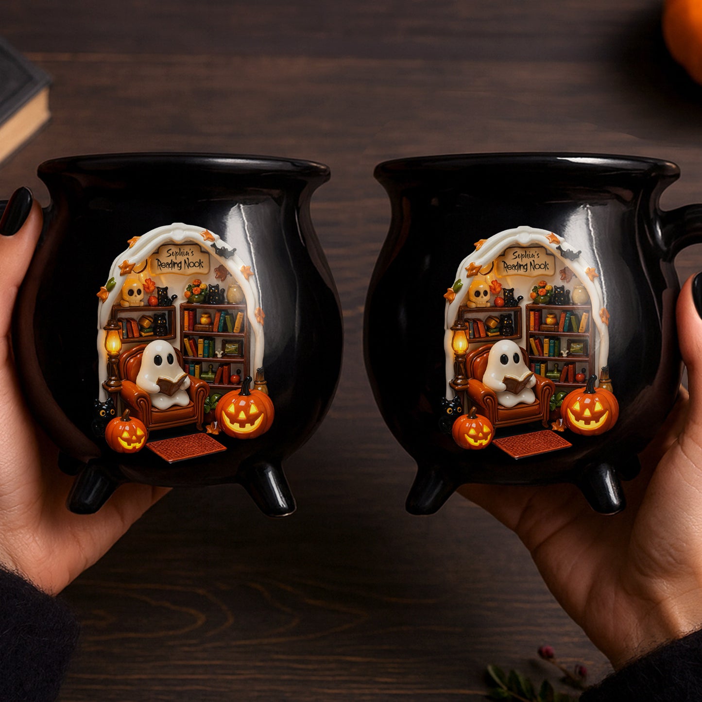 Sophia's Reading Nook Ghost and Pumpkins Design