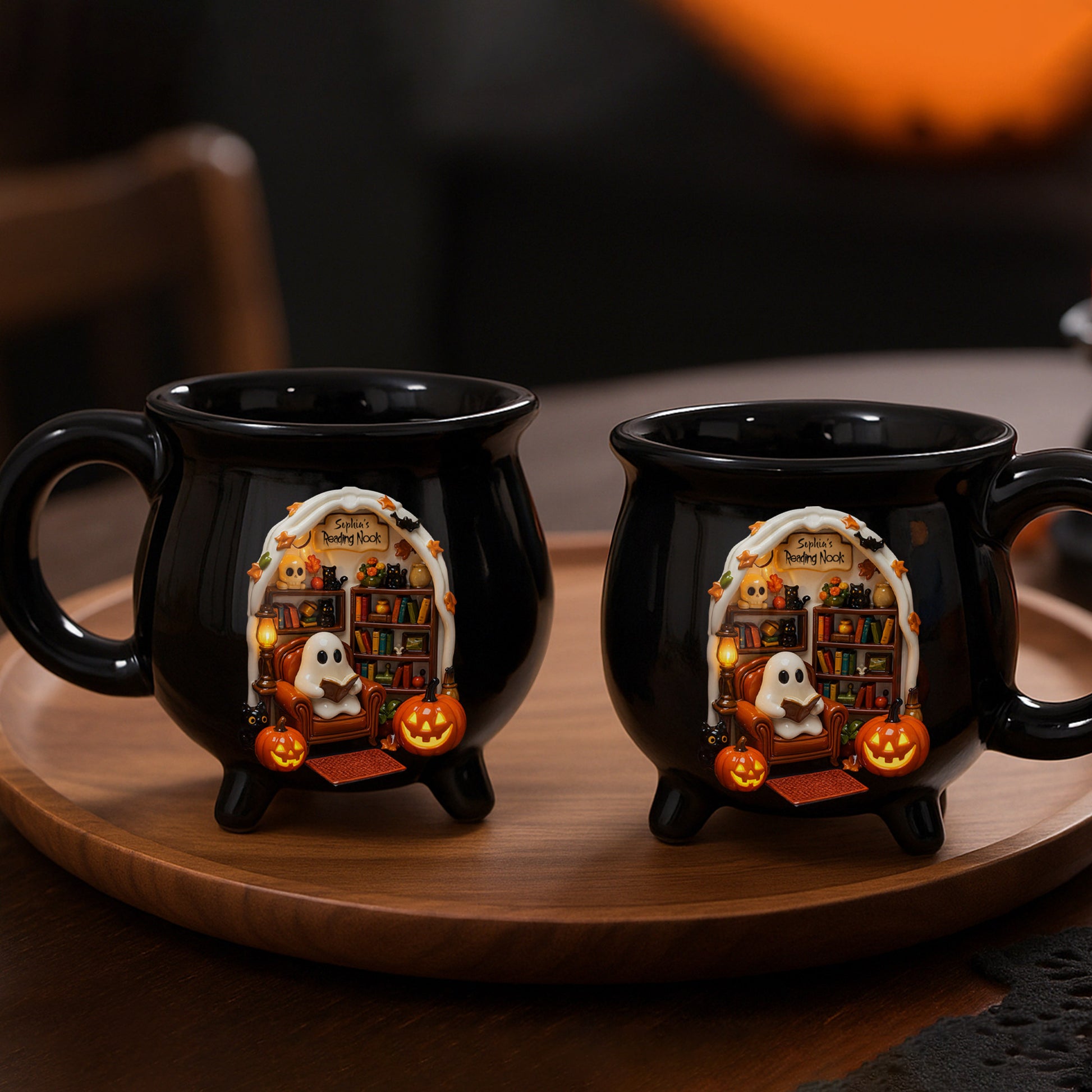 Sophia's Reading Nook Ghost and Pumpkins Design