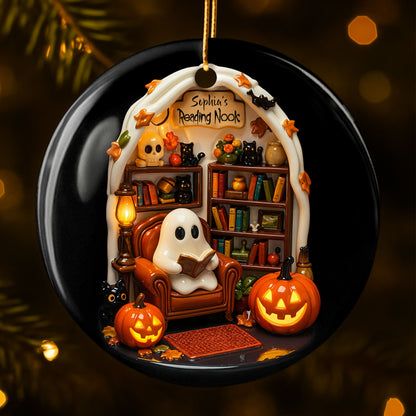 Sophia's Reading Nook With Ghost And Pumpkins