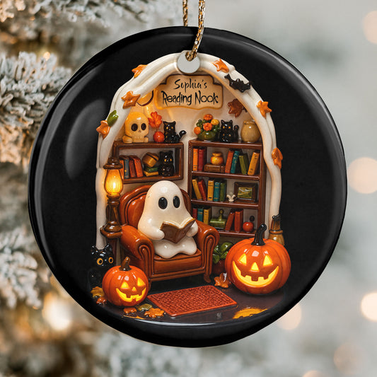 Sophia's Reading Nook With Ghost And Pumpkins
