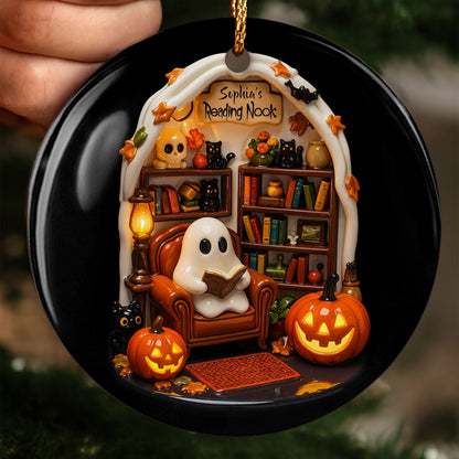 Sophia's Reading Nook With Ghost And Pumpkins