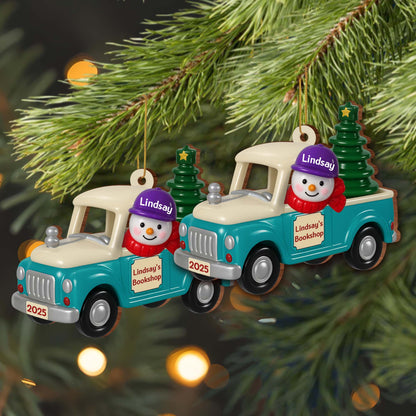 Celebra la magia de los libros y la alegría de la temporada - Adorno de madera personalizado, forma personalizada - BLV004_WDO