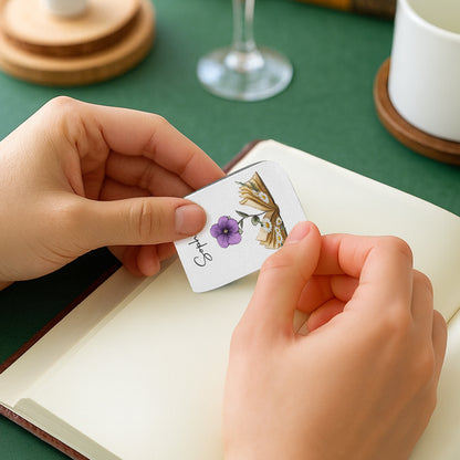 Cherish The Joy Of Reading With Elegant Flowers - Personalized Custom Leather Bookmark - BLV004_LBMARK