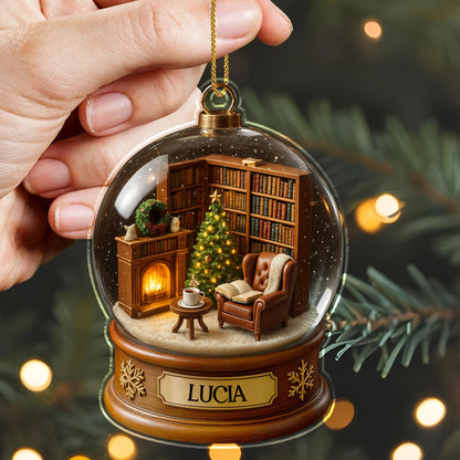 Create A Cozy Library Scene With Chair And Fireplace