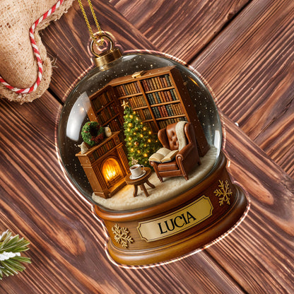 Create A Cozy Library Scene With Chair And Fireplace