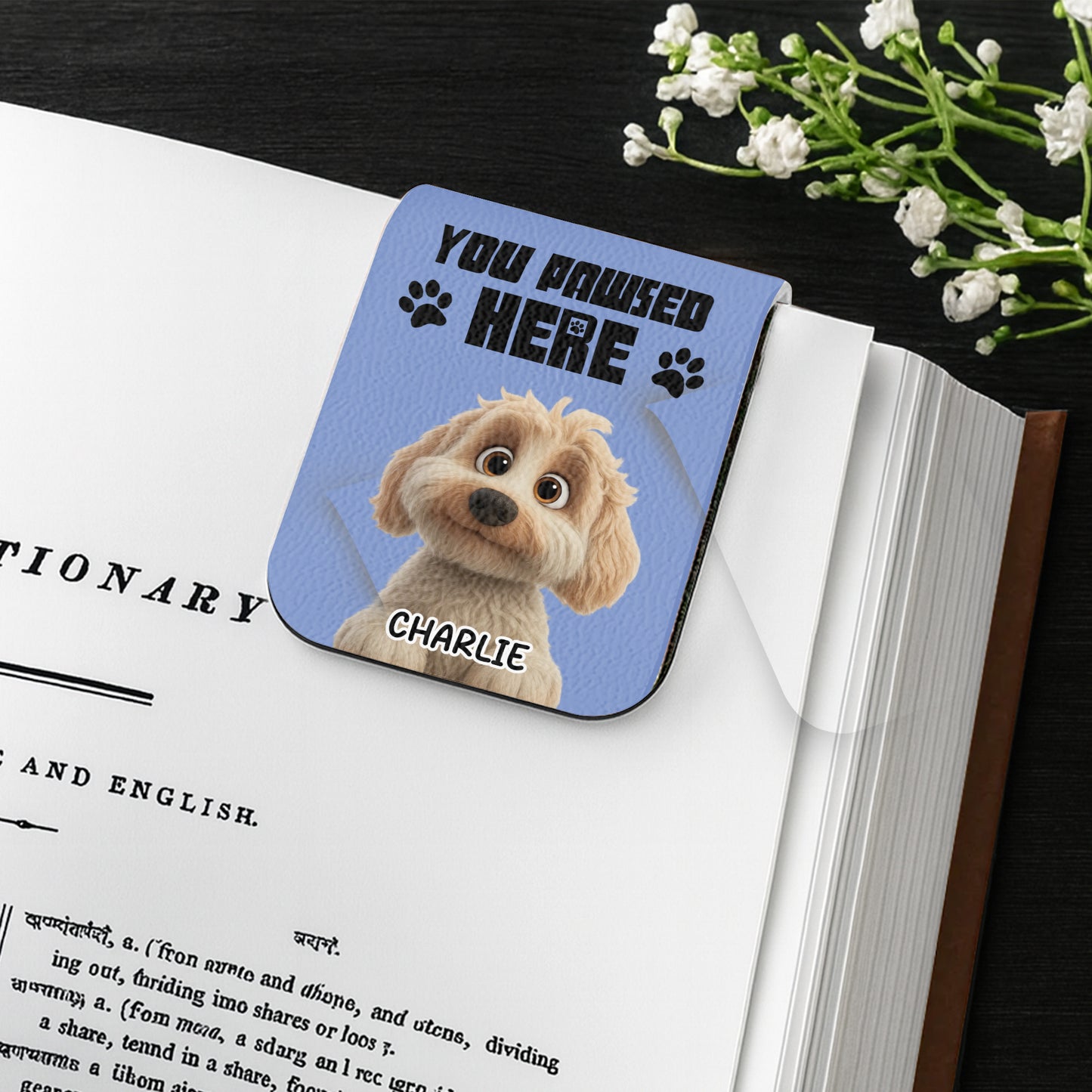 You Pawed Here With Cartoon Dog And Paw Prints