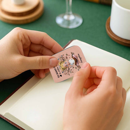 So Many Books So Little Time, Girl Reading Among Leaves - Personalized Custom Leather Bookmark - BLV007_LBMARK