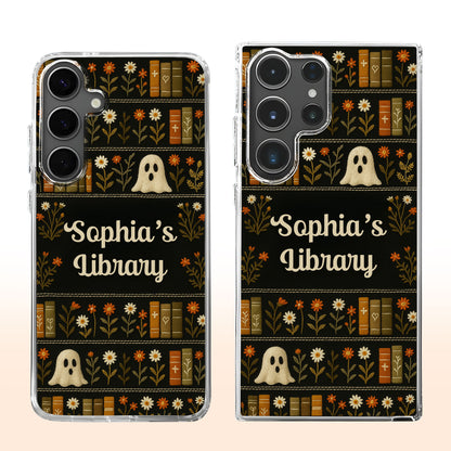 Sophia's Library With Books, Ghost, And Flowers