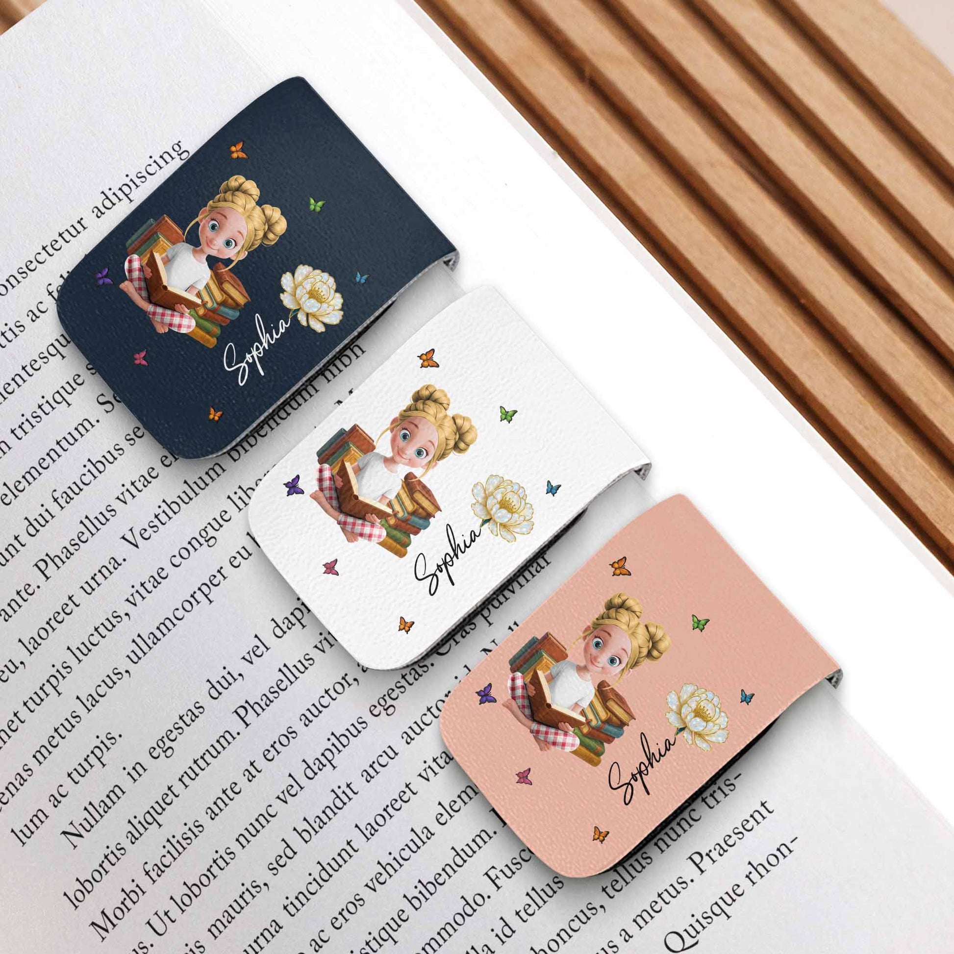 Customize Your Own Message With A Charming Girl Reading